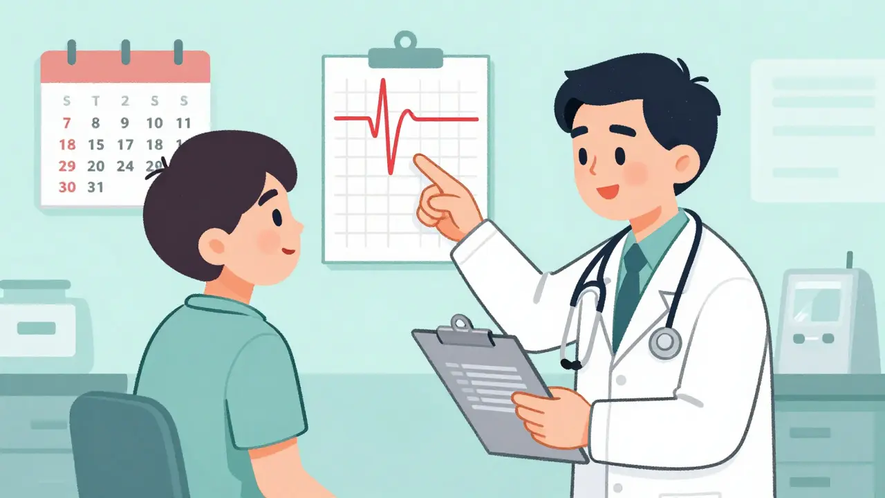 Doctor checking patient heart health regularly